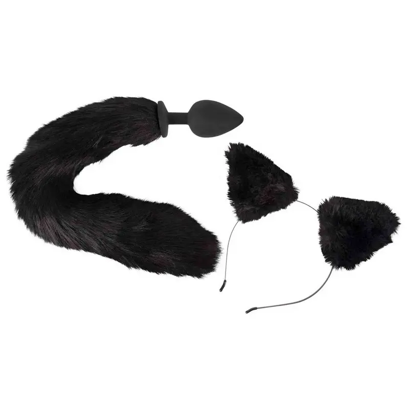 Pet Play Kit Plug e Orecchie – Plug Anale con Coda