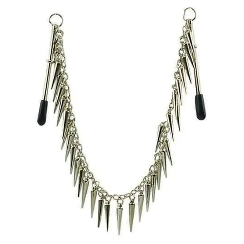 Pinze Capezzoli con Catena e Pendagli – Stile Fetish Raffinato