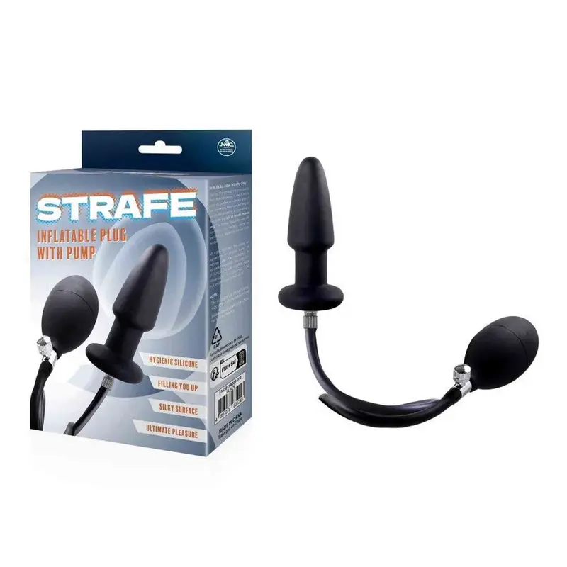 Plug Anale Gonfiabile in Silicone estandibile fino a 8.9 cm Lungo 11.4 cm - Ø 3.8 cm