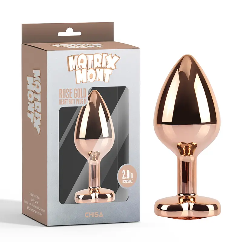Plug Anale Heart Rose Gold Ø 3,3 cm