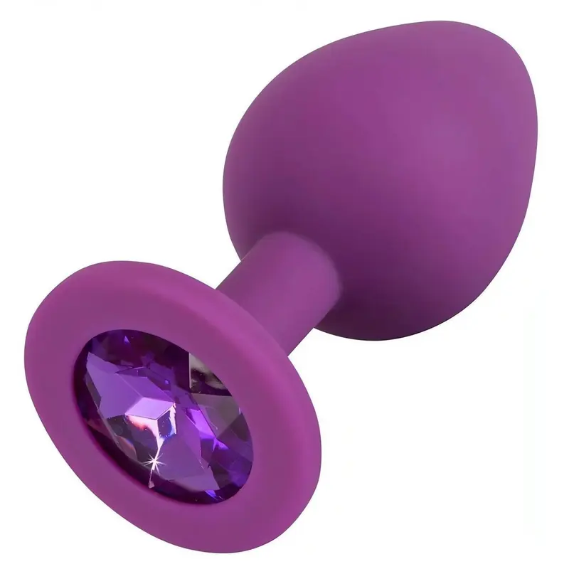 Plug Anale in Silicone Con Diamante Taglia Medium