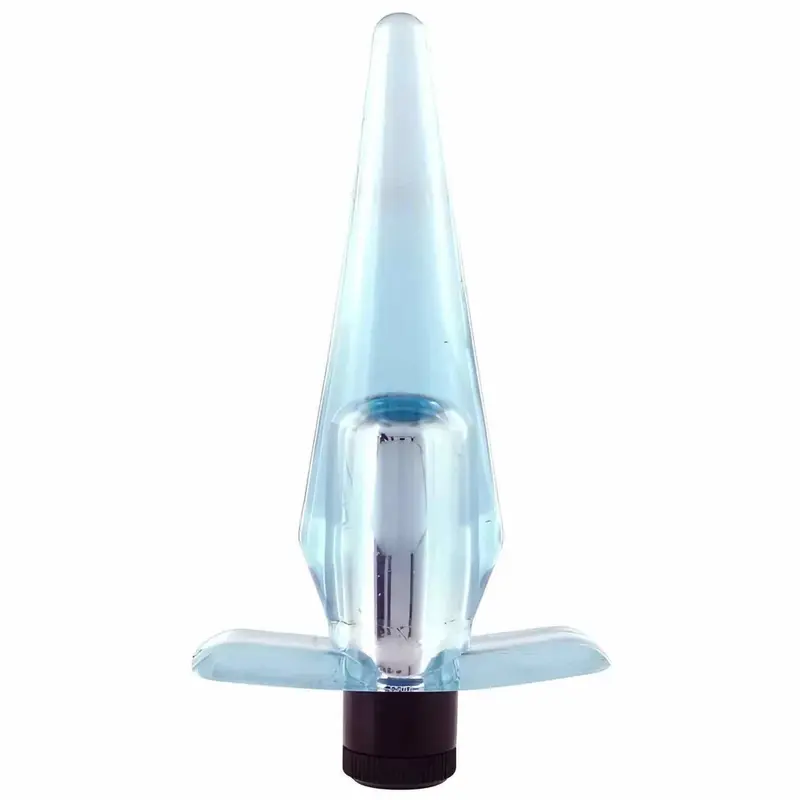 Plug Anale Vibrante Slimline – Azzurro, Multivelocità