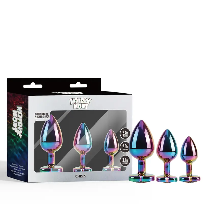 Plug Anali Rainbow Heart Set