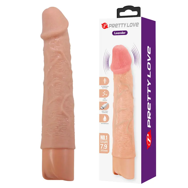 PRETTY LOVE - LEANDER VIBRATORE REALISTICO FLESSIBILE