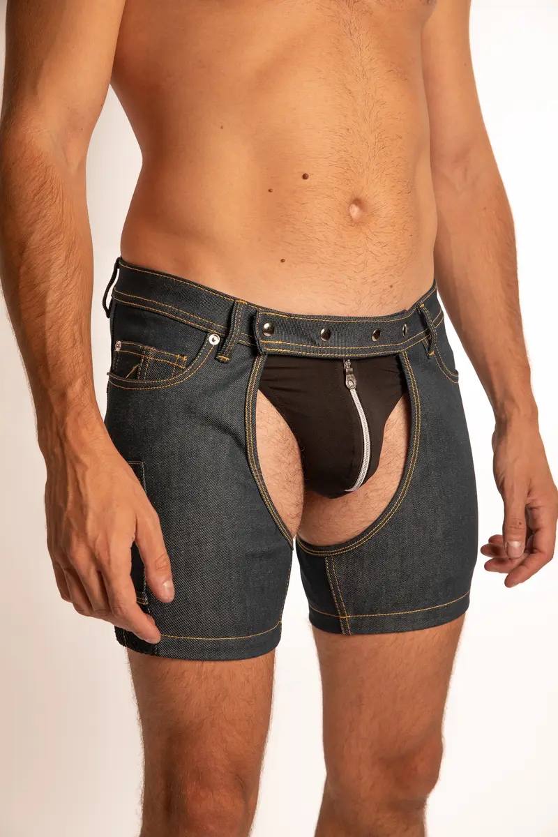 Raw Denim Chaps da Uomo