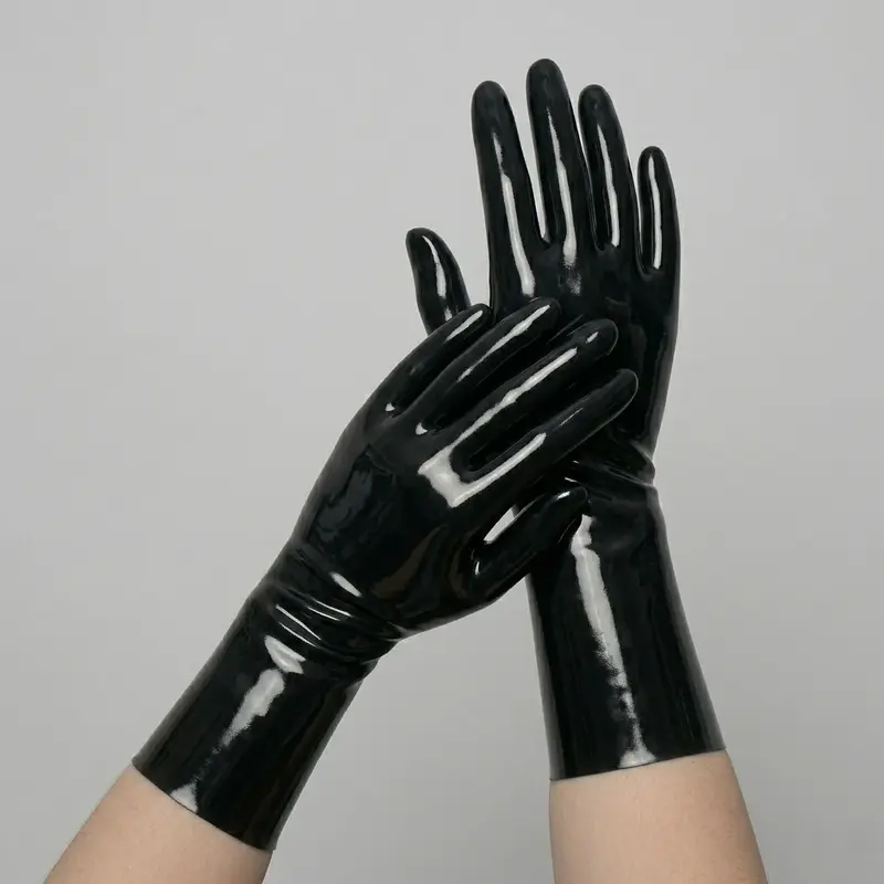 Short Latex Gloves | Seamless Dipped Latex 0.4mm
