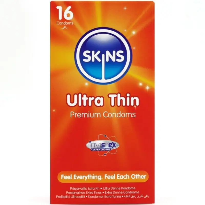 SKINS - PRESERVATIVI ULTRA SOTTILI PREMIUM CONFEZIONE DA 16