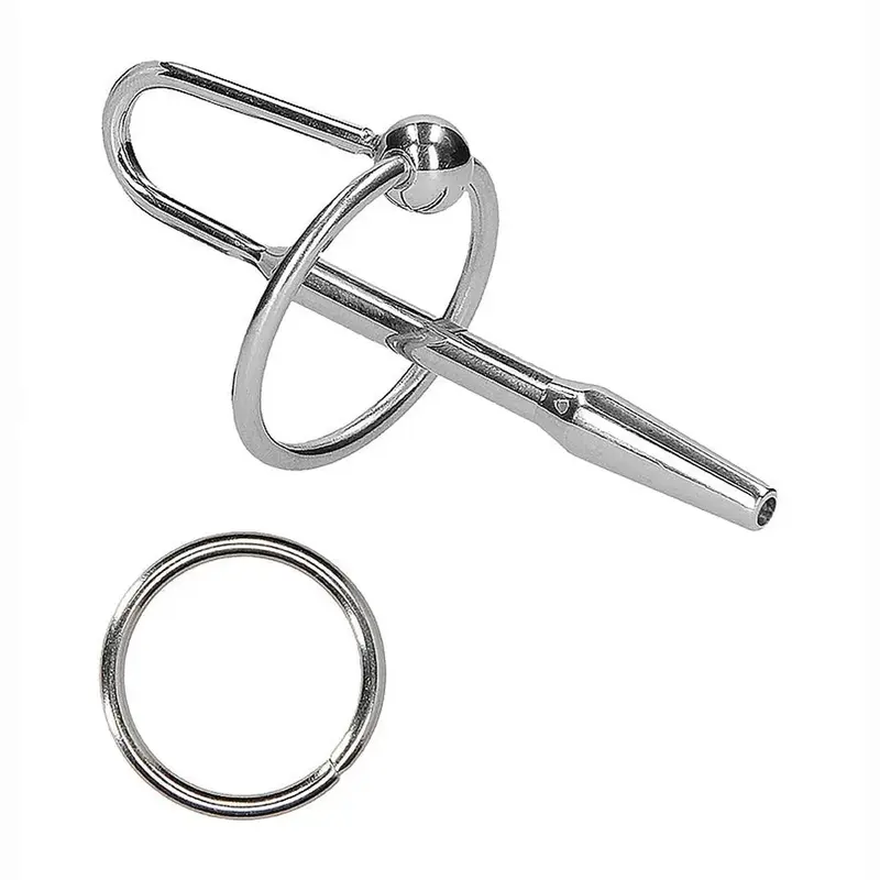 Sound Uretrale in Metallo con Supporto ad Anello – Sonda Uretrale
