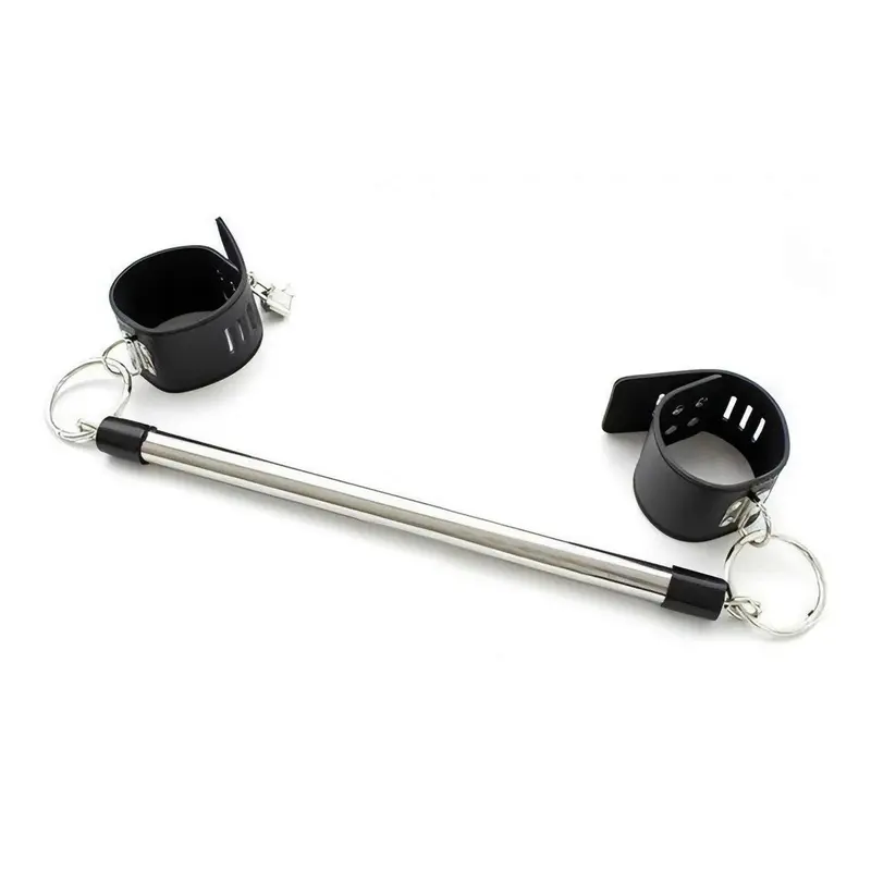 Spreader Bondage Bar with Leather Ankle Cuffs and Locks