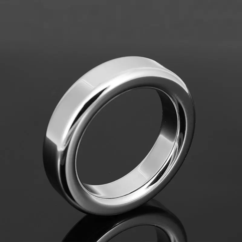 Stainless Steel Cock Ring – Polished Flat Band