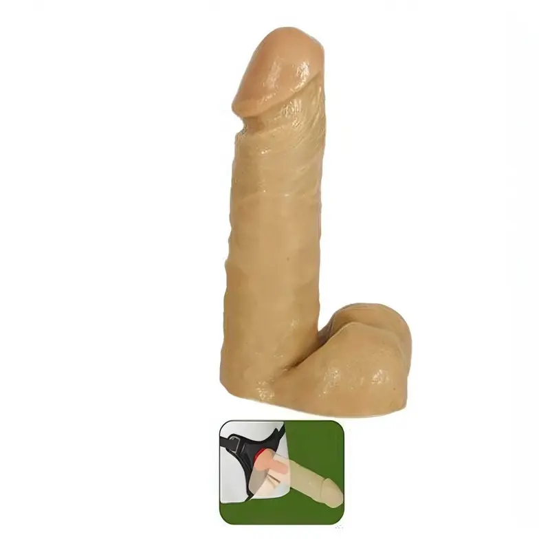Strap-on con fallo realistico 7.5″ - Rosa Carne