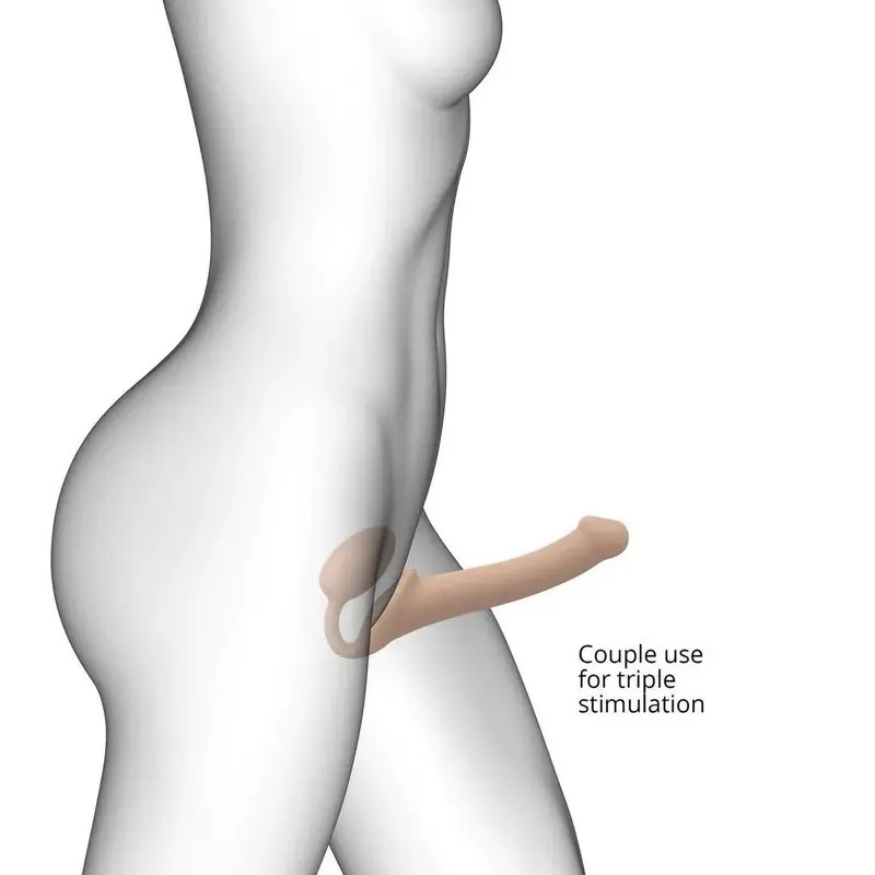 Strapon Strapless Bendable - XL, Rosa Carne