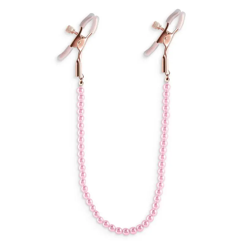 Stringicapezzoli bianchi con perline rosa – Pinze per Capezzoli