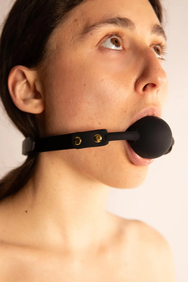 Taboom Gag Ball in Eco Pelle Nero