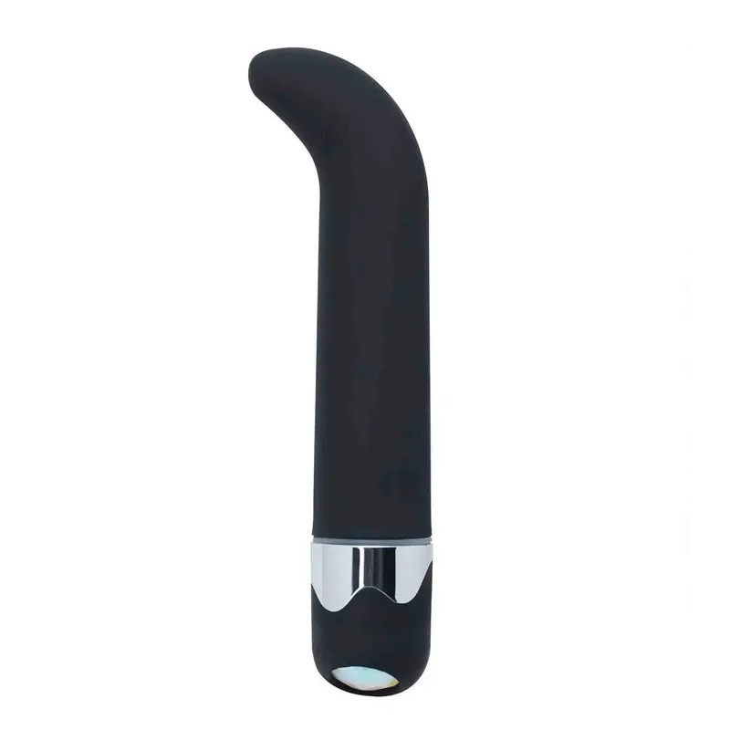 Vibratore Punto G in silicone 15 cm  - Multispeed, Nero