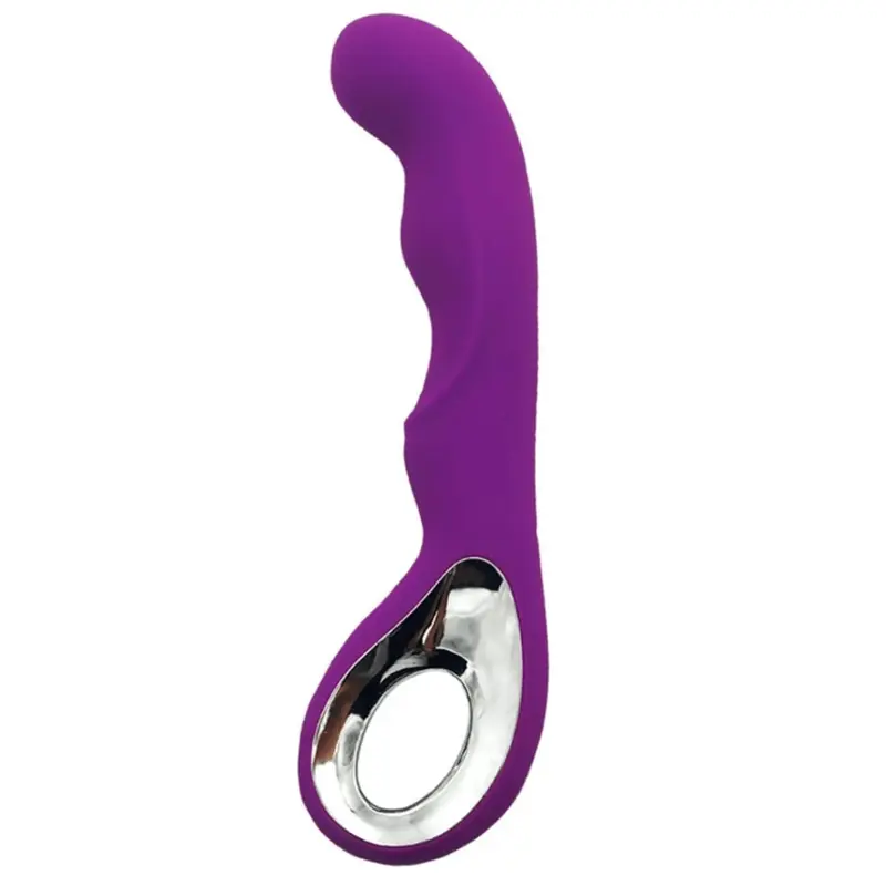 Vibratore punto G viola in silicone ricaricabile 10 vibrazioni