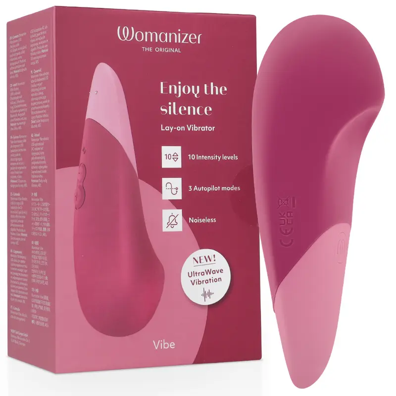 WOMANIZER - VIBE LAY-ON VIBRATORE SILENZIOSO ROSA SCURO